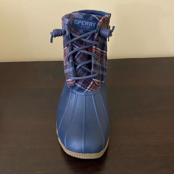 Sperry-Saltwater Wool Plaid Duck Boot - Picture 3 of 7